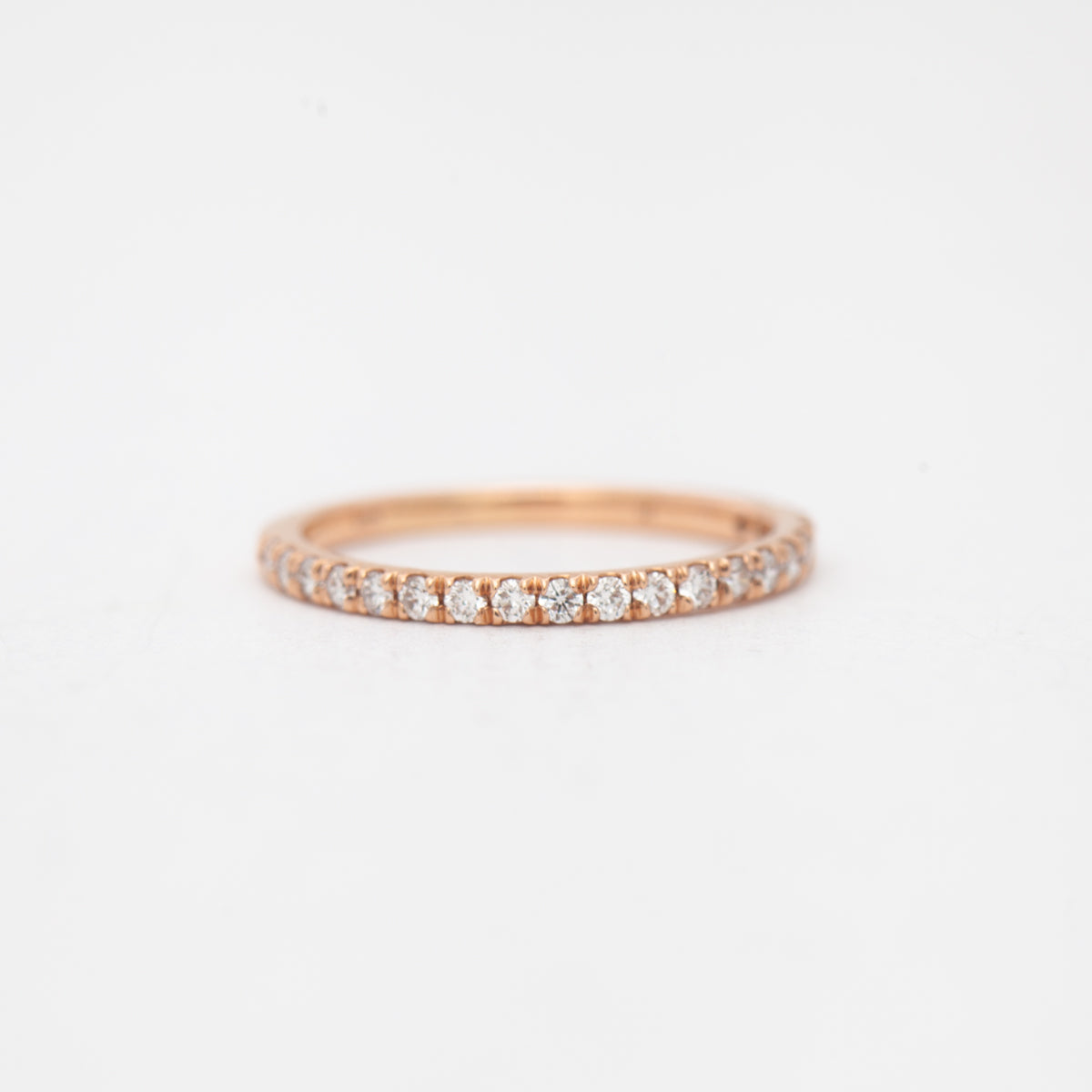 Rose Gold French Set Half-Eternity Band