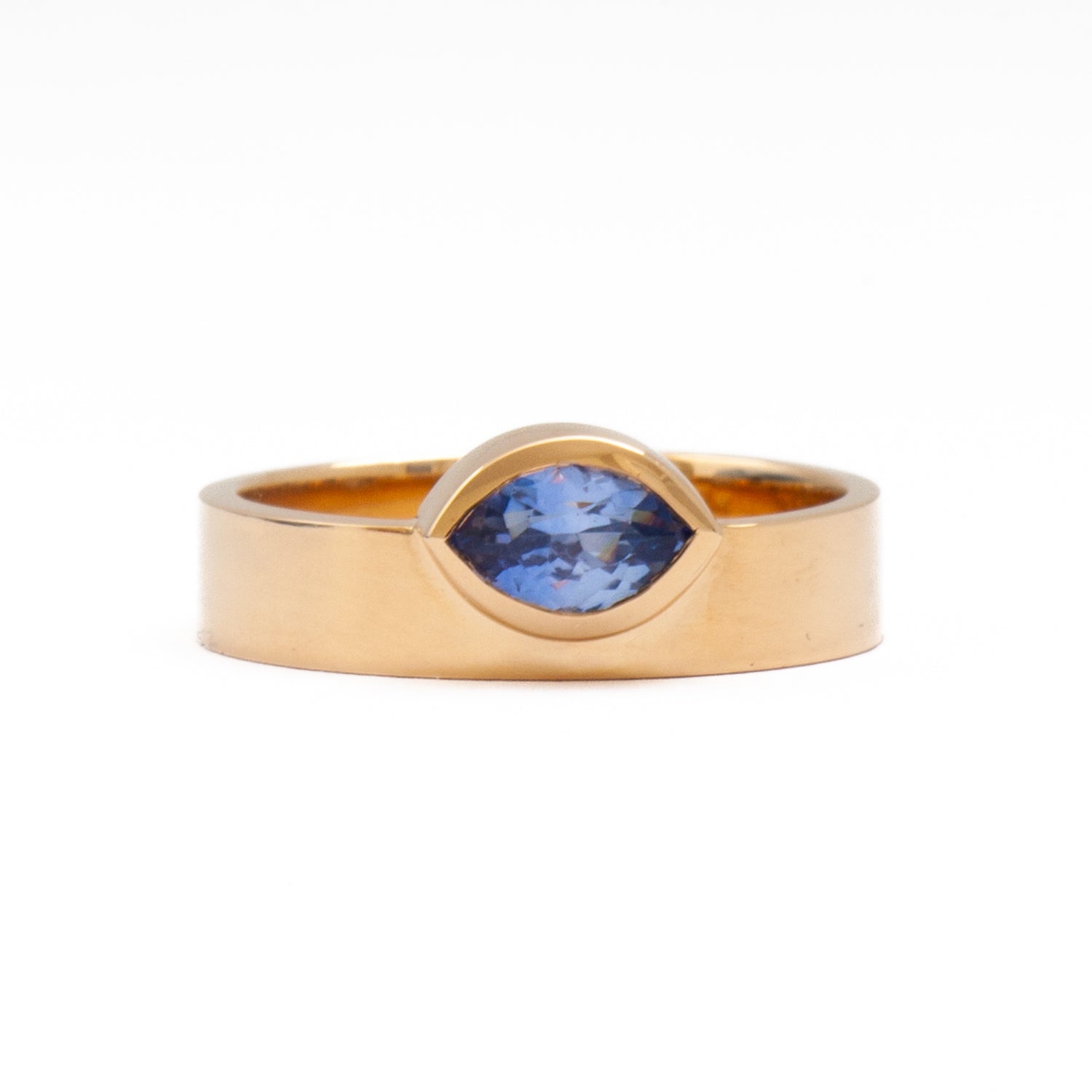 0.83 ct Marquise Sapphire Monolith Ring No. 13