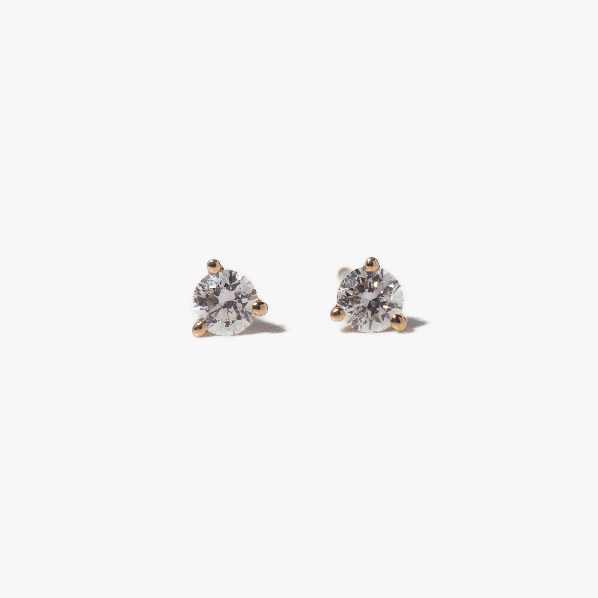 0.25 tcw Three-Prong Diamond Solitaire Studs