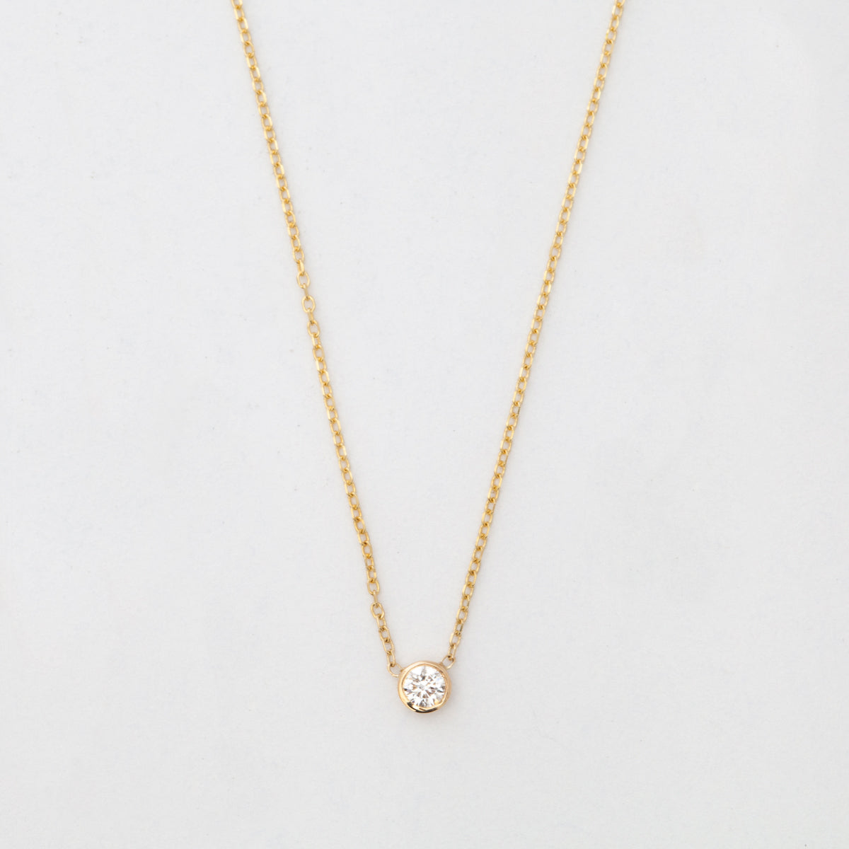 Gold Medium Barely-There Diamond Necklace – No.3