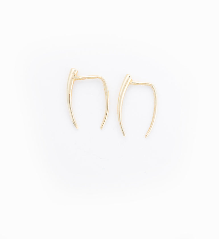 Gold Infinite Tusk Earrings – No.3